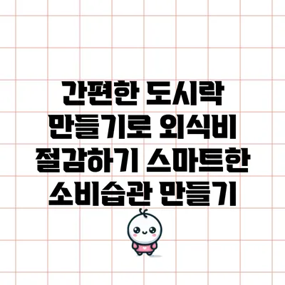 간편한 도시락 만들기로 외식비 절감하기: 스마트한 소비습관 만들기