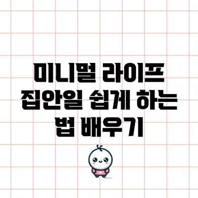 미니멀 라이프: 집안일 쉽게 하는 법 배우기