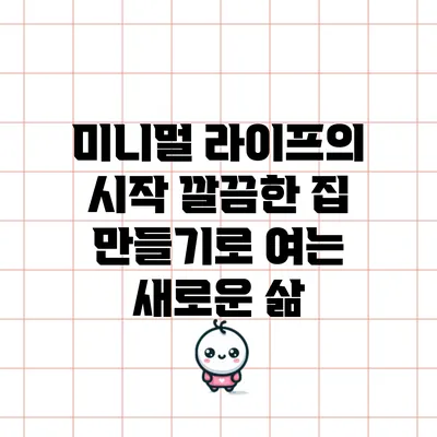 미니멀 라이프의 시작: 깔끔한 집 만들기로 여는 새로운 삶