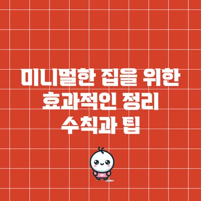 미니멀한 집을 위한 효과적인 정리 수칙과 팁