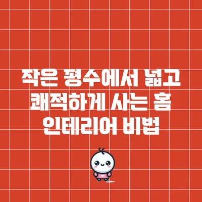 작은 평수에서 넓고 쾌적하게 사는 홈 인테리어 비법