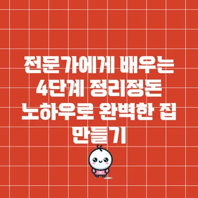 전문가에게 배우는 4단계 정리정돈 노하우로 완벽한 집 만들기