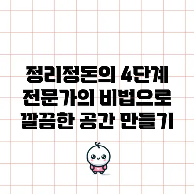 정리정돈의 4단계: 전문가의 비법으로 깔끔한 공간 만들기