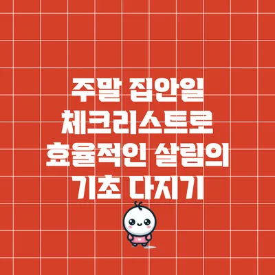 주말 집안일 체크리스트로 효율적인 살림의 기초 다지기