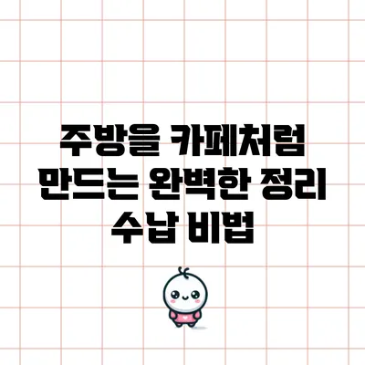 주방을 카페처럼 만드는 완벽한 정리 수납 비법