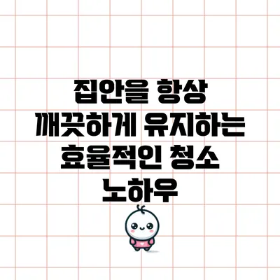 집안을 항상 깨끗하게 유지하는 효율적인 청소 노하우