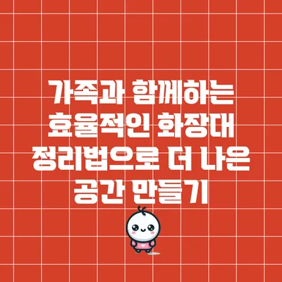 가족과 함께하는 효율적인 화장대 정리법으로 더 나은 공간 만들기