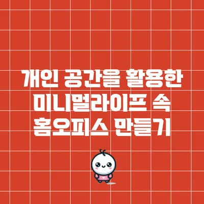 개인 공간을 활용한 미니멀라이프 속 홈오피스 만들기