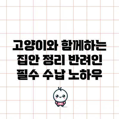 고양이와 함께하는 집안 정리: 반려인 필수 수납 노하우