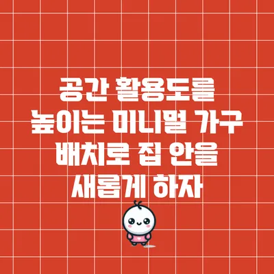 공간 활용도를 높이는 미니멀 가구 배치로 집 안을 새롭게 하자