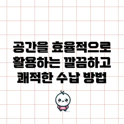 공간을 효율적으로 활용하는 깔끔하고 쾌적한 수납 방법