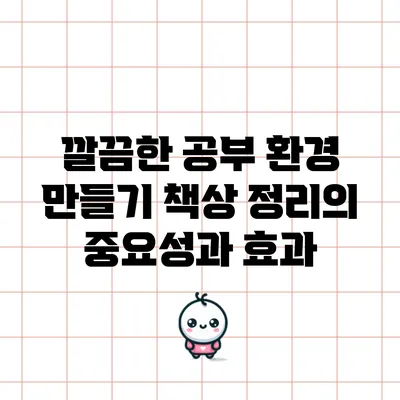 깔끔한 공부 환경 만들기: 책상 정리의 중요성과 효과