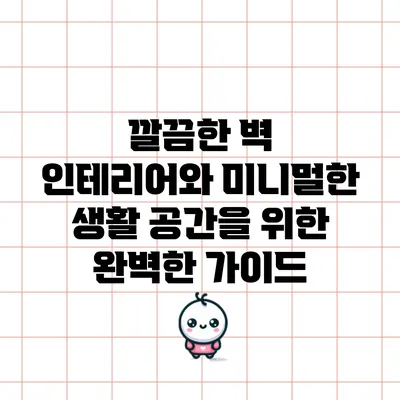 깔끔한 벽 인테리어와 미니멀한 생활 공간을 위한 완벽한 가이드