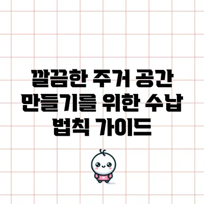 깔끔한 주거 공간 만들기를 위한 수납 법칙 가이드