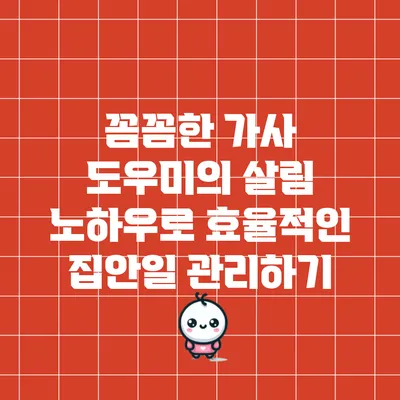 꼼꼼한 가사 도우미의 살림 노하우로 효율적인 집안일 관리하기