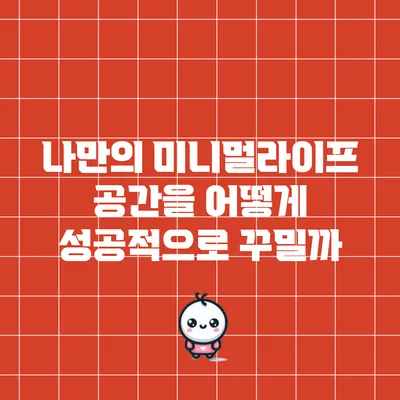 나만의 미니멀라이프 공간을 어떻게 성공적으로 꾸밀까?