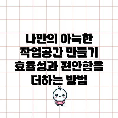 나만의 아늑한 작업공간 만들기: 효율성과 편안함을 더하는 방법