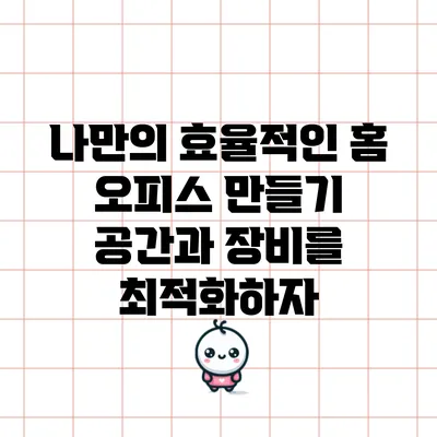 나만의 효율적인 홈 오피스 만들기: 공간과 장비를 최적화하자