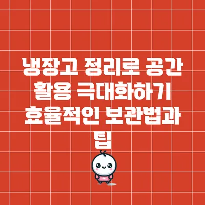 냉장고 정리로 공간 활용 극대화하기: 효율적인 보관법과 팁