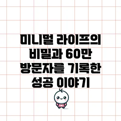 미니멀 라이프의 비밀과 60만 방문자를 기록한 성공 이야기