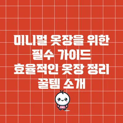 미니멀 옷장을 위한 필수 가이드: 효율적인 옷장 정리 꿀템 소개