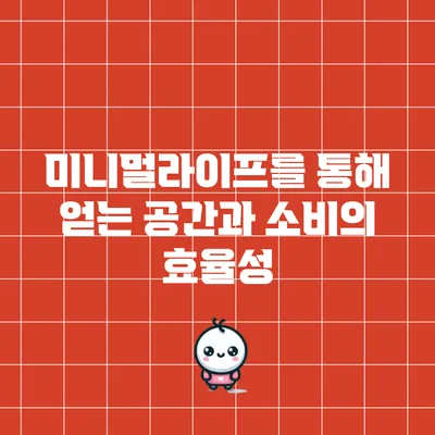 미니멀라이프를 통해 얻는 공간과 소비의 효율성