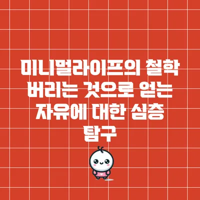 미니멀라이프의 철학: 버리는 것으로 얻는 자유에 대한 심층 탐구