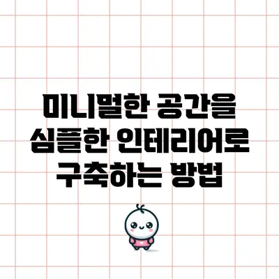 미니멀한 공간을 심플한 인테리어로 구축하는 방법