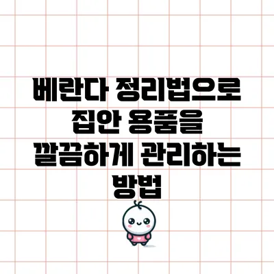 베란다 정리법으로 집안 용품을 깔끔하게 관리하는 방법