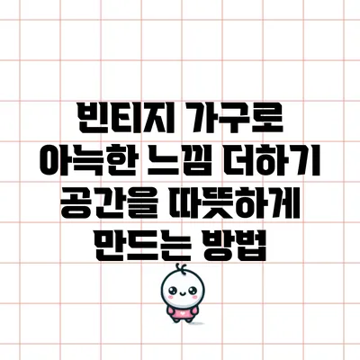 빈티지 가구로 아늑한 느낌 더하기: 공간을 따뜻하게 만드는 방법