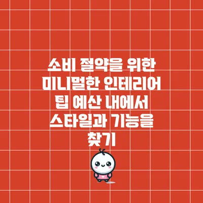 소비 절약을 위한 미니멀한 인테리어 팁: 예산 내에서 스타일과 기능을 찾기