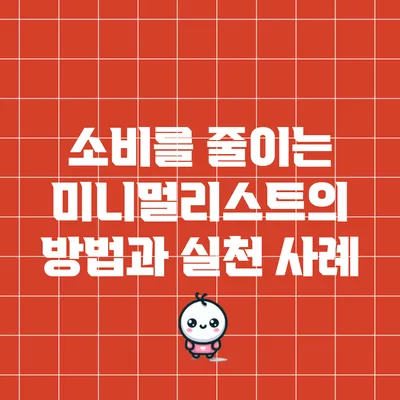 소비를 줄이는 미니멀리스트의 방법과 실천 사례