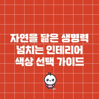 자연을 닮은 생명력 넘치는 인테리어 색상 선택 가이드