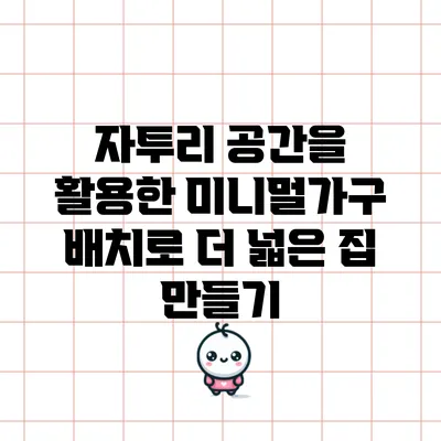 자투리 공간을 활용한 미니멀가구 배치로 더 넓은 집 만들기