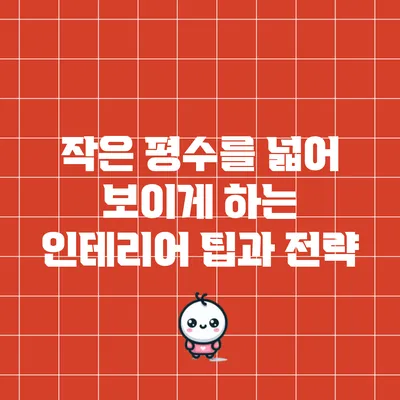 작은 평수를 넓어 보이게 하는 인테리어 팁과 전략