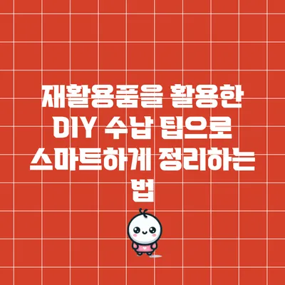 재활용품을 활용한 DIY 수납 팁으로 스마트하게 정리하는 법