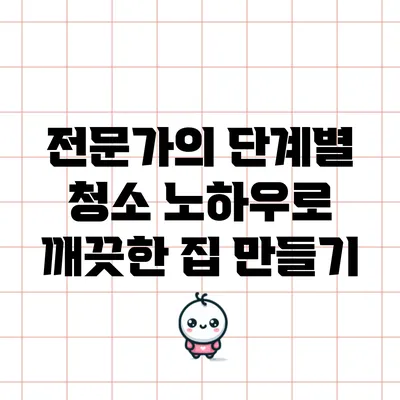 전문가의 단계별 청소 노하우로 깨끗한 집 만들기