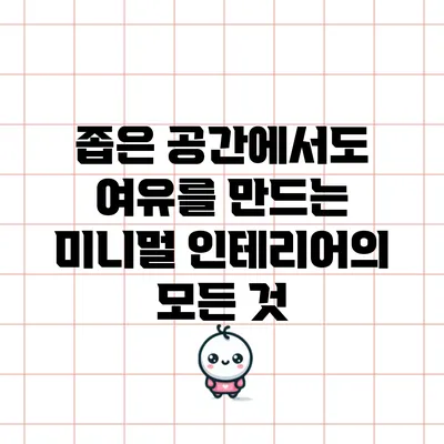 좁은 공간에서도 여유를 만드는 미니멀 인테리어의 모든 것