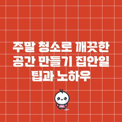 주말 청소로 깨끗한 공간 만들기: 집안일 팁과 노하우