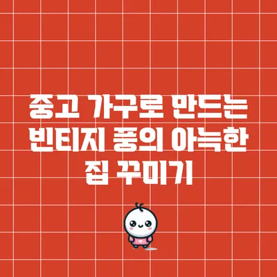 중고 가구로 만드는 빈티지 풍의 아늑한 집 꾸미기