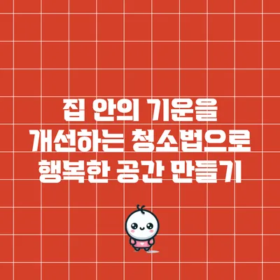 집 안의 기운을 개선하는 청소법으로 행복한 공간 만들기