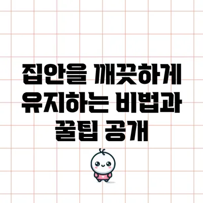 집안을 깨끗하게 유지하는 비법과 꿀팁 공개