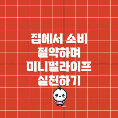 집에서 소비 절약하며 미니멀라이프 실천하기