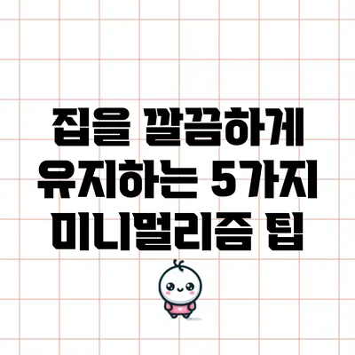 집을 깔끔하게 유지하는 5가지 미니멀리즘 팁