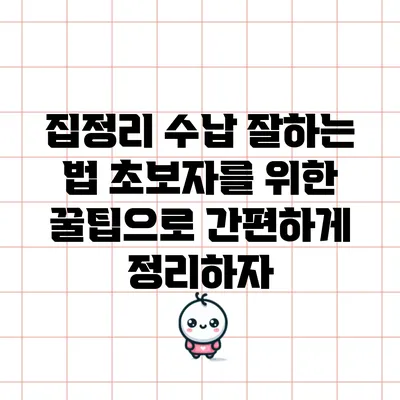 집정리 수납 잘하는 법: 초보자를 위한 꿀팁으로 간편하게 정리하자