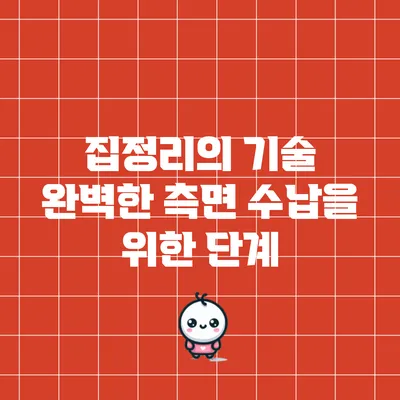 집정리의 기술: 완벽한 측면 수납을 위한 단계