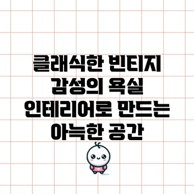 클래식한 빈티지 감성의 욕실 인테리어로 만드는 아늑한 공간