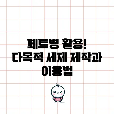 페트병 활용! 다목적 세제 제작과 이용법