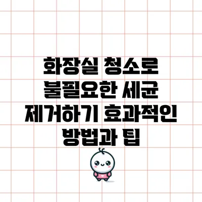 화장실 청소로 불필요한 세균 제거하기: 효과적인 방법과 팁