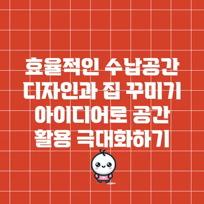 효율적인 수납공간 디자인과 집 꾸미기 아이디어로 공간 활용 극대화하기